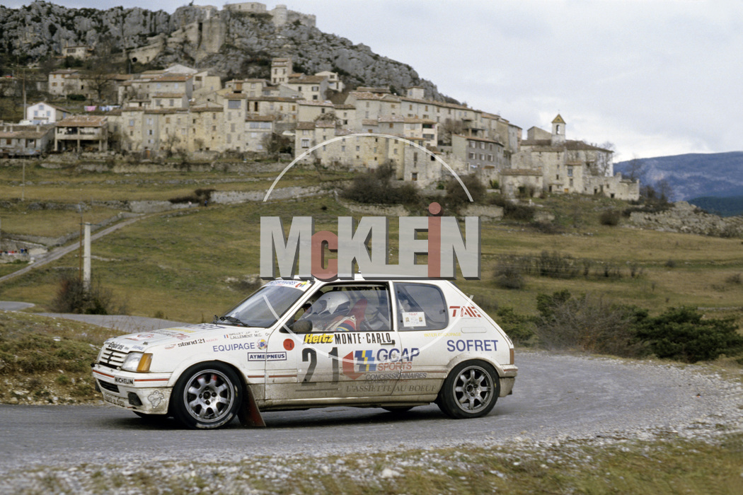 DECALS 1/24 REF 862 PEUGEOT 205 GTI DELECOUR RALLYE MONTE CARLO 1986 RALLY WRC 